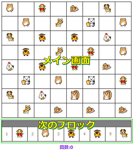 ナインブロックの画面